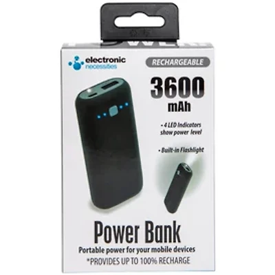 3600mAh LED Flashlight Power Bank