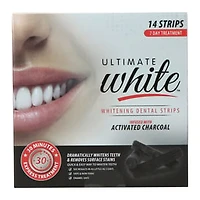 Ultimate White™ Whitening Dental Strips w/ Activated Charcoal - 7 Day Treatment