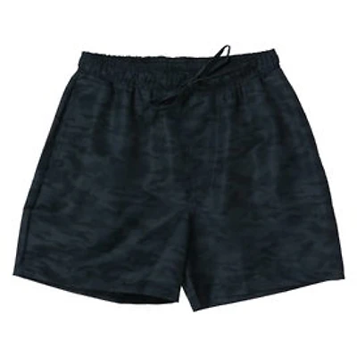 Young Mens Black Camo Nylon Shorts