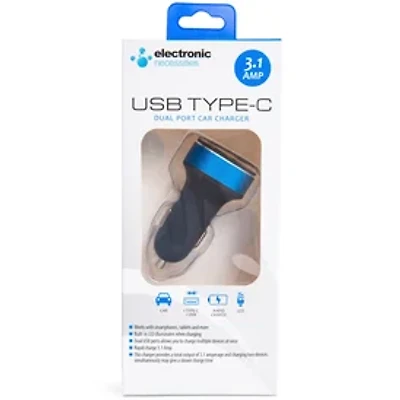 USB-C Dual Port Car Charger