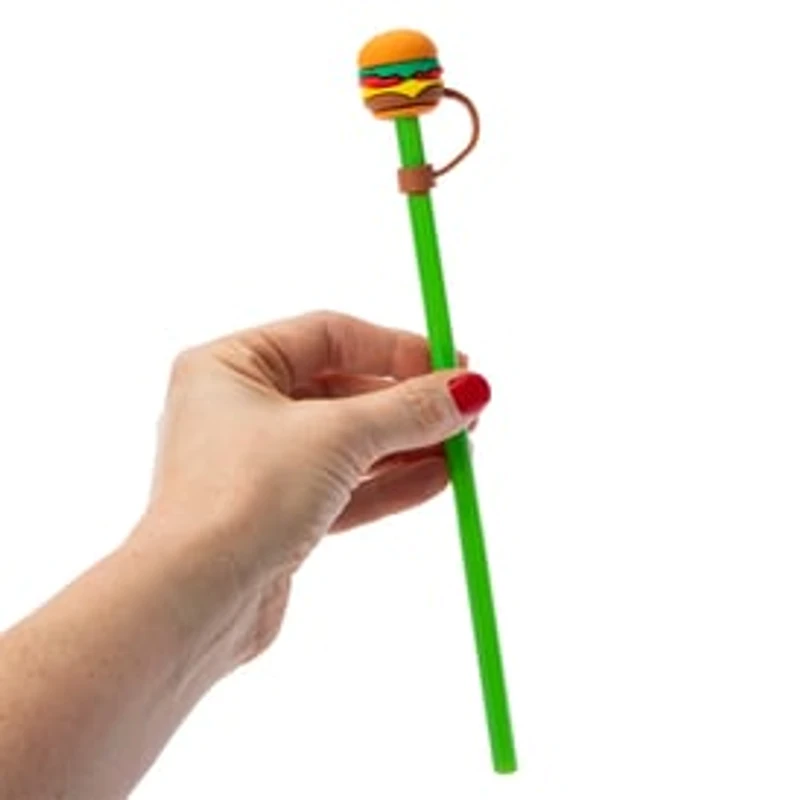 Reusable Straws With Removable Toppers 4-Pack