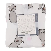 Cute Cat & Dog Blanket 50in x 60in