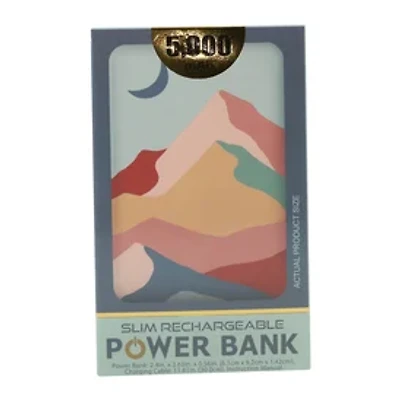 Printed 5000mAh Slim Power Bank Charger
