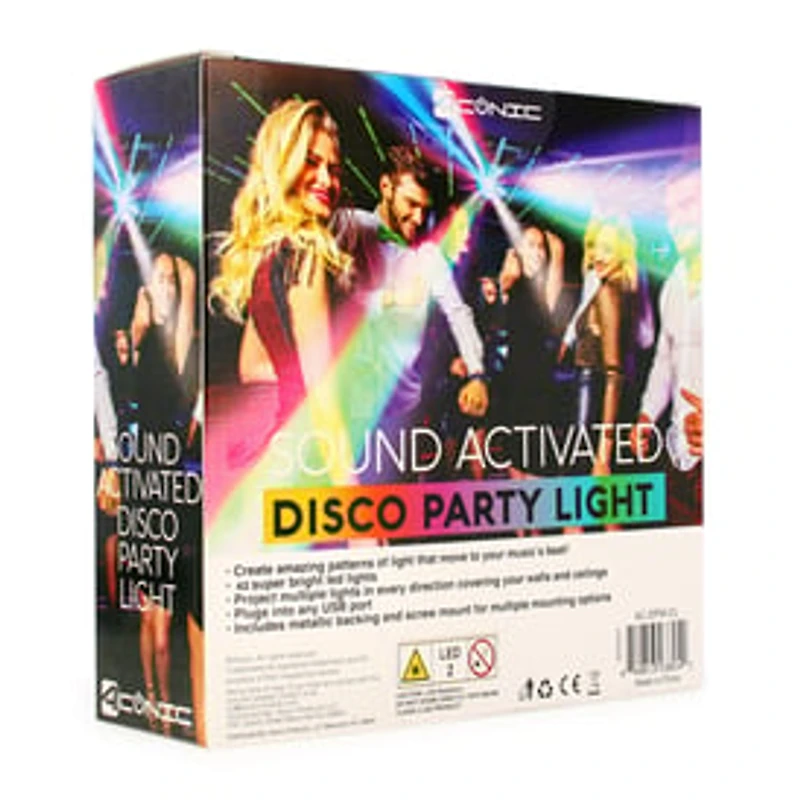 Sound-Activated Disco Party Light With 42 LED Lights