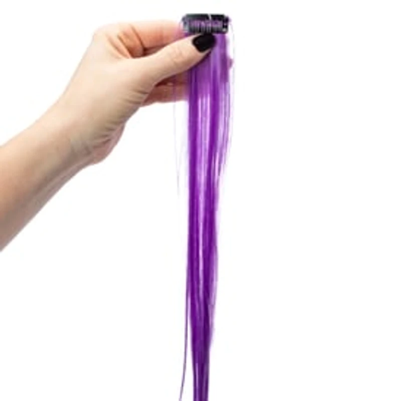 Faux Hair Clips 2-Count - Purple