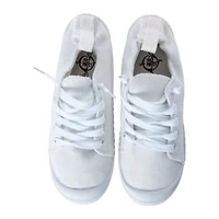 Ladies White Scrunch Back Sneakers