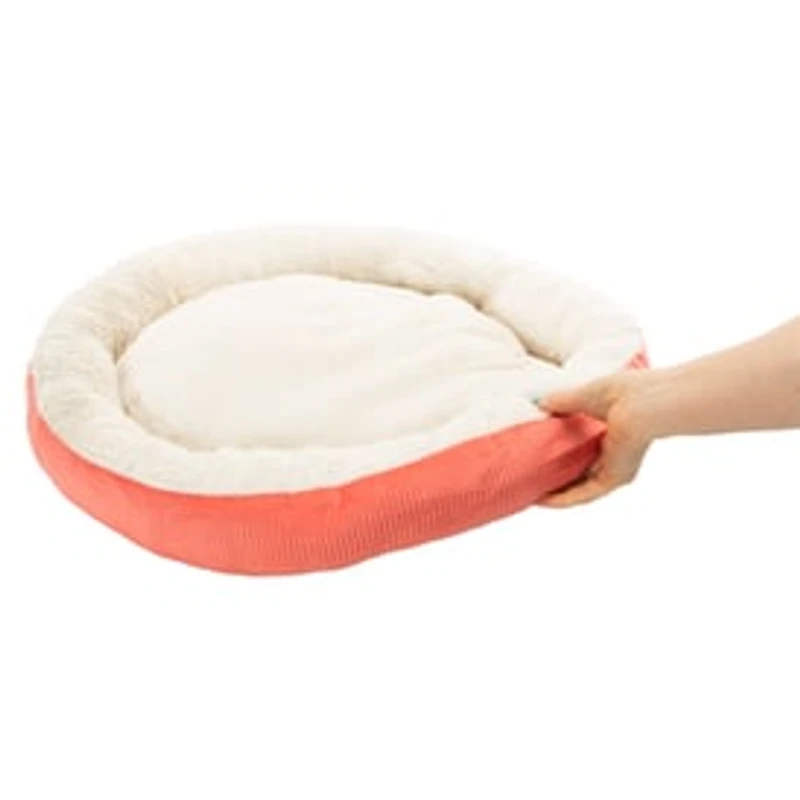 Round Corduroy Pet Bed 22in