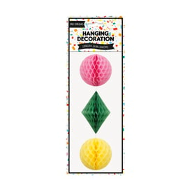 Pastel Geometric Honeycomb Decoration 32in