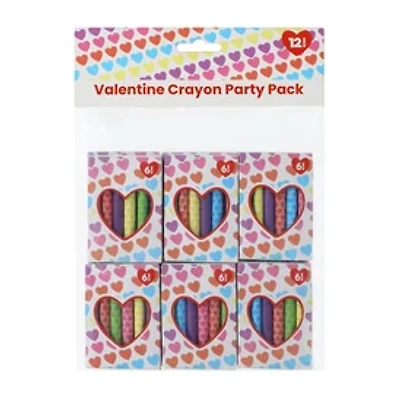 Valentine Crayon Party 12-Pack Set