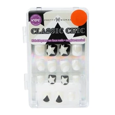 Kids Pretty Woman Press On Faux Nails 24-Piece Set