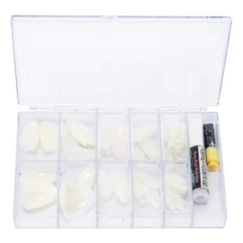 Pretty Woman Natural Stiletto Faux Nails With Nail Glue 100-Count