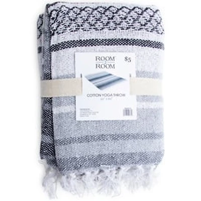 Cotton Yoga Throw Blanket 50in x 60in