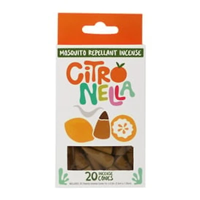 Mosquito Repellent Citronella Incense Cones 20-Count