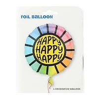 INFLATED 'Happy Happy Happy' Balloon 18in