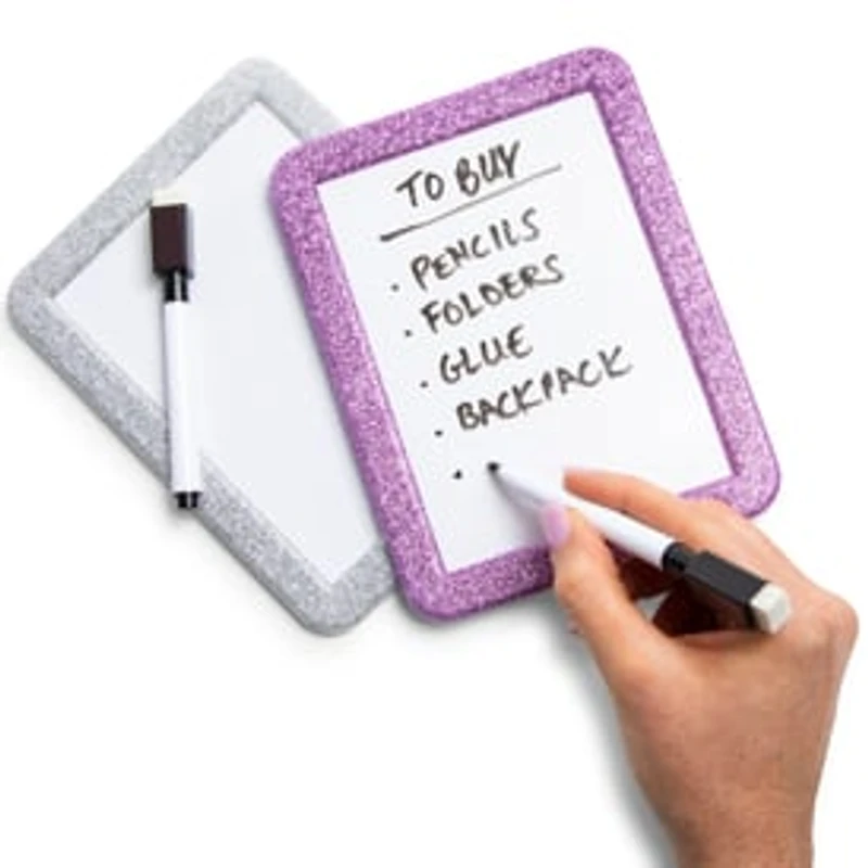 Magnetic Dry Erase Board w/ Glitter Frame