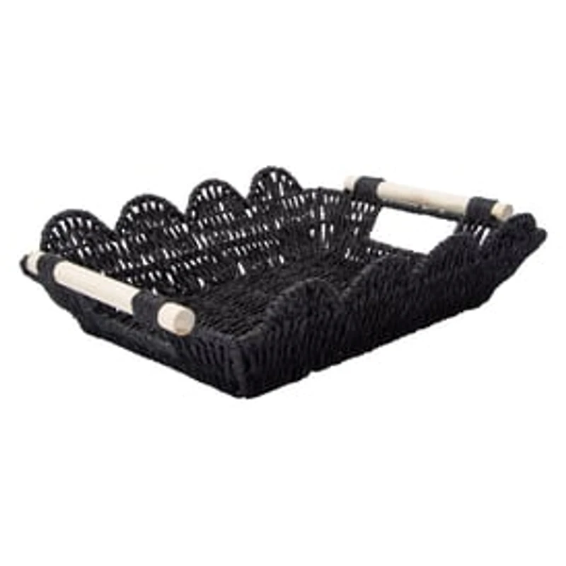 Scallop Paper Rope Tray 12.60in x 10.63in