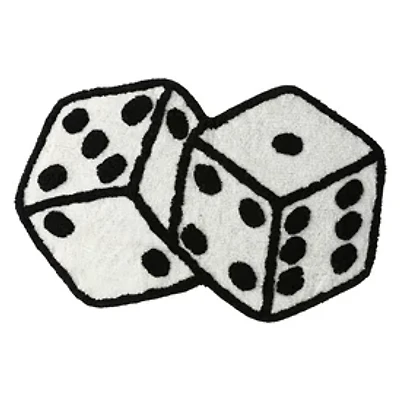 Dice Shaped Accent Rug 34in x 22in