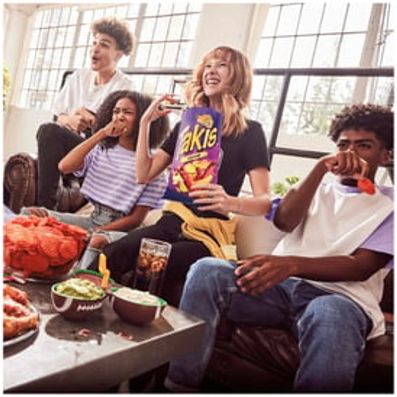Takis Fuego Rolled Tortilla Chips, Hot Chili Pepper And Lime Artificially Flavored, 9.9oz Bag