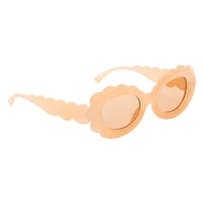Ladies Scalloped Oval Sunglasses