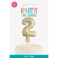 Gold Foil Number Balloon Cake Topper 5in
