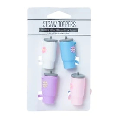 Tumbler Straw Toppers 4-Count