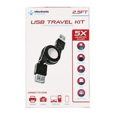 5-in-1 Universal USB Travel Kit