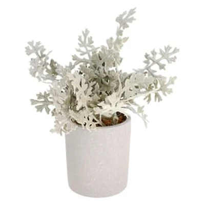 Flocked Faux House Plants 9in
