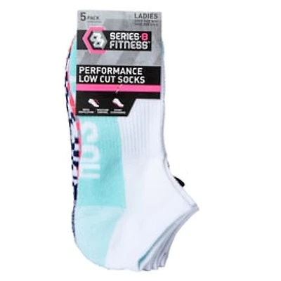 Ladies Series-8 Fitness™ Low-Cut Socks Black & Gray 5-Pack