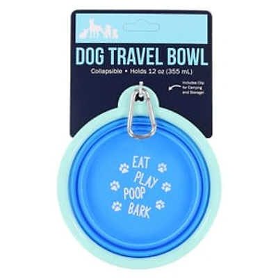 Collapsible Dog Travel Bowl w/ Carabiner 12oz