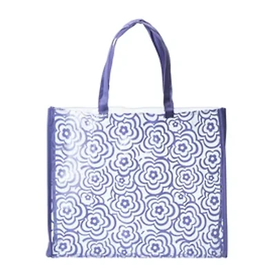 Large Summer Printed Clear Tote Bag 14in x 18in