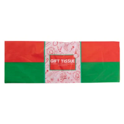 20-Count Gift Tissue 20in - Red & Green