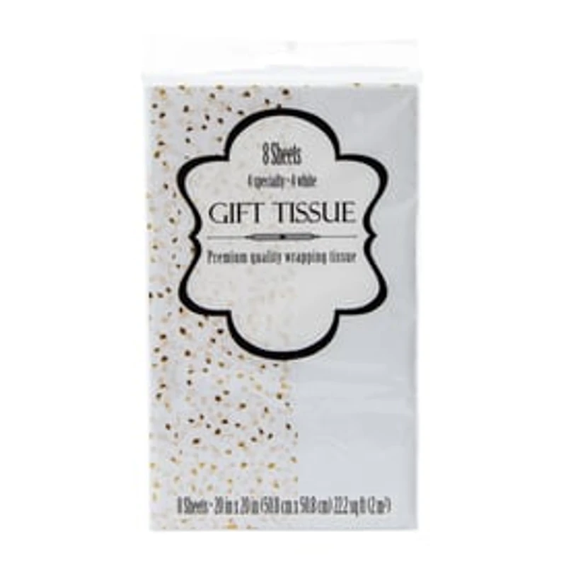 Gold Speck Gift Wrapping Tissue Paper 8-Count
