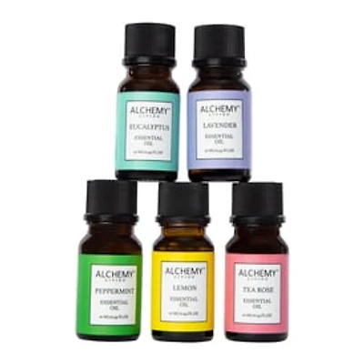 Alchemy Living™ 5-Piece Essential Oils Set - Uplifting Aromatherapy