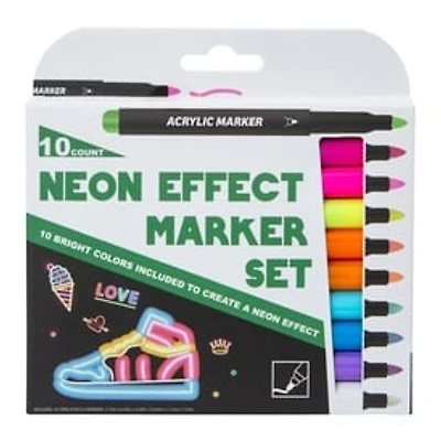 Neon Effect Marker Set 10-Count