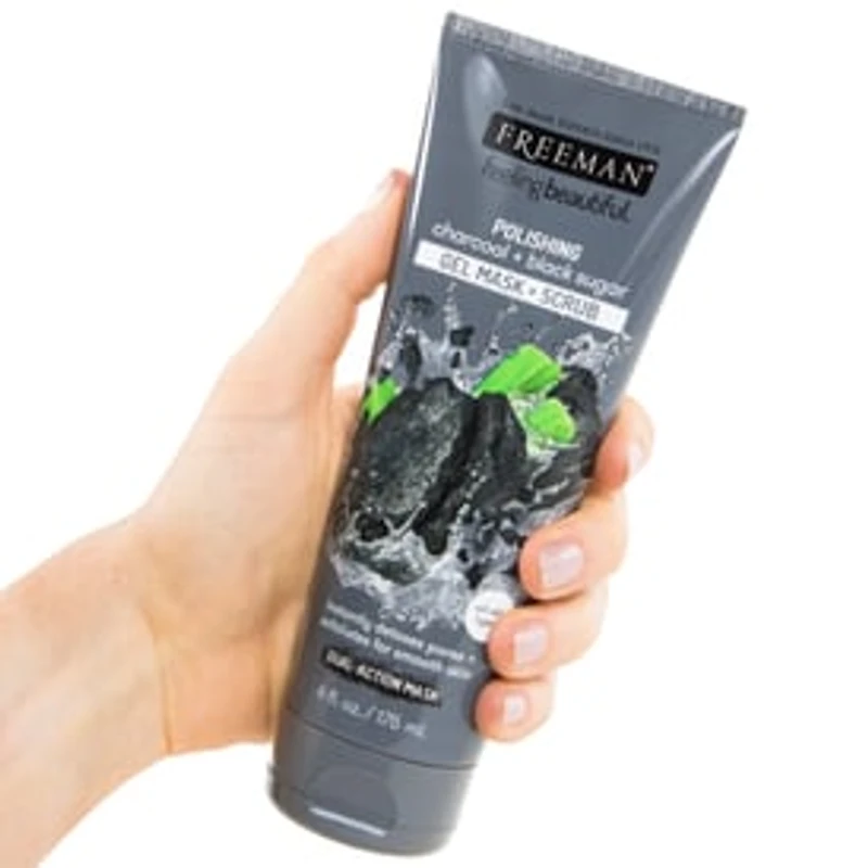 Freeman® Feeling Beautiful™ Polishing Charcoal + Black Sugar Gel Mask + Scrub
