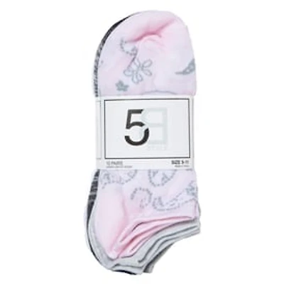 Low-Cut Ankle Socks 10-Pack - Pastel Paisley