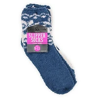 Ladies Crew Slipper Socks, 3 Pairs