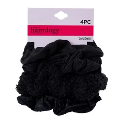 Assorted Twister Scrunchie Set 4-Count