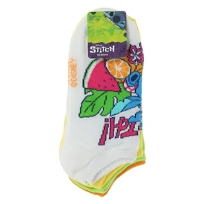 Disney Lilo & Stitch No-Show Ankle Socks 5-Pack