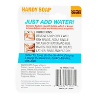 Handy Soap Paper 50-Count Portable Soap Sheets, Citrus Scent