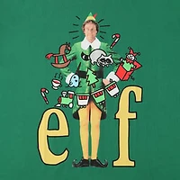 Elf Santa Coming Graphic Tee