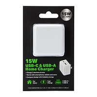 15W USB-C & USB-A Home Charger