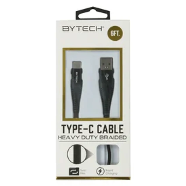 6ft Braided Premium USB-C To USB-A Cable