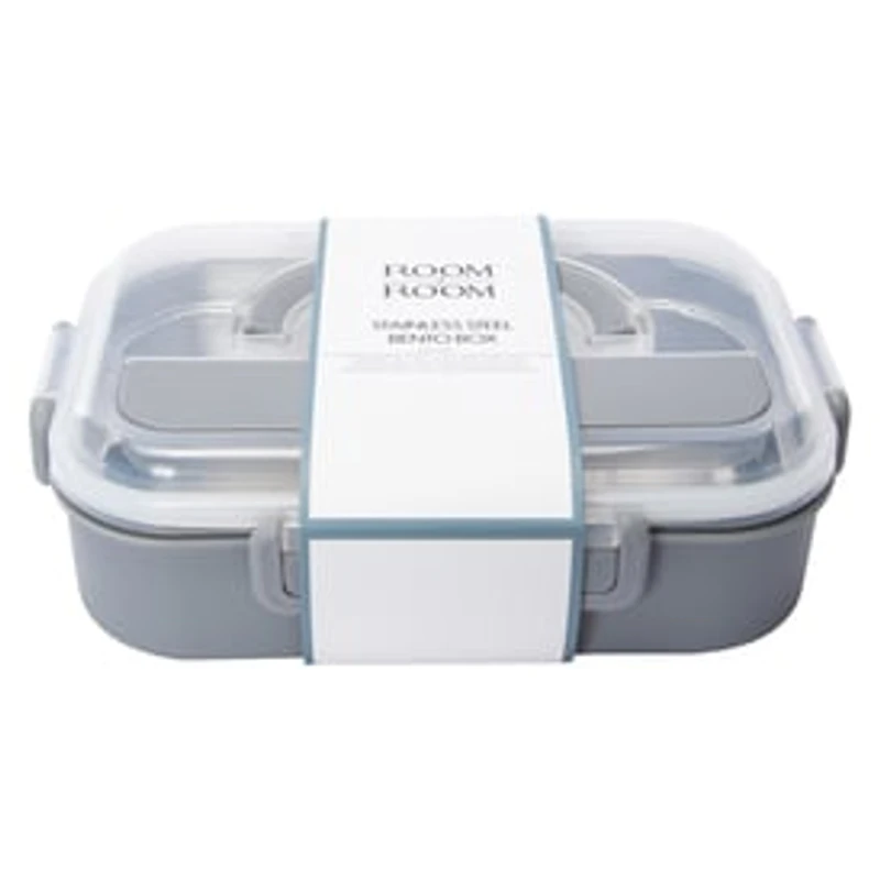 4-Piece Stainless Steel Bento Box 9.5in x 6.7in