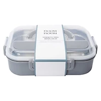 4-Piece Stainless Steel Bento Box  9.5in x 6.7in