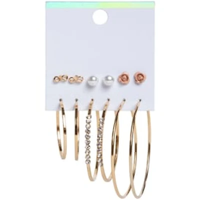 infinity Pearl Hoops Six Pack