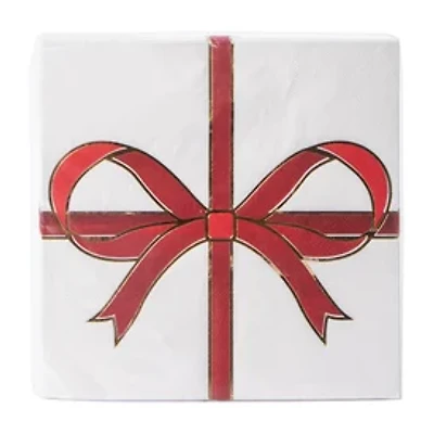 Christmas-Themed Ribbon Present Napkins 20-count