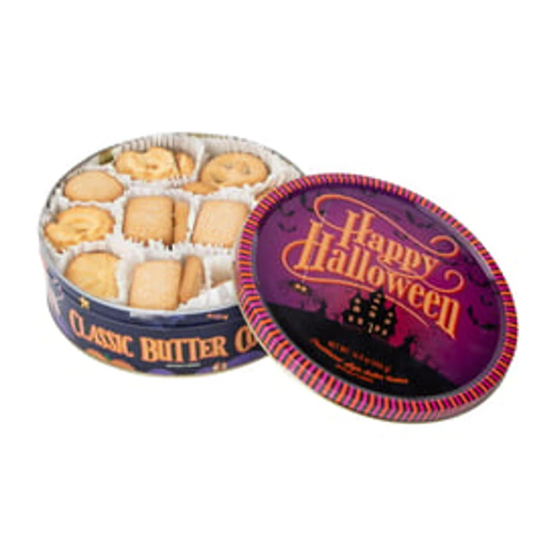 Happy Halloween Classic Butter Cookies Tin 16oz