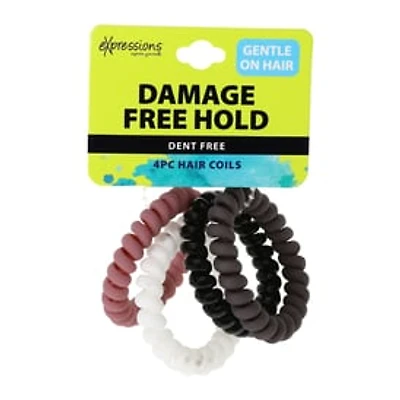Damage-Free Coil Hair Ties 4-Pack - Neutrals