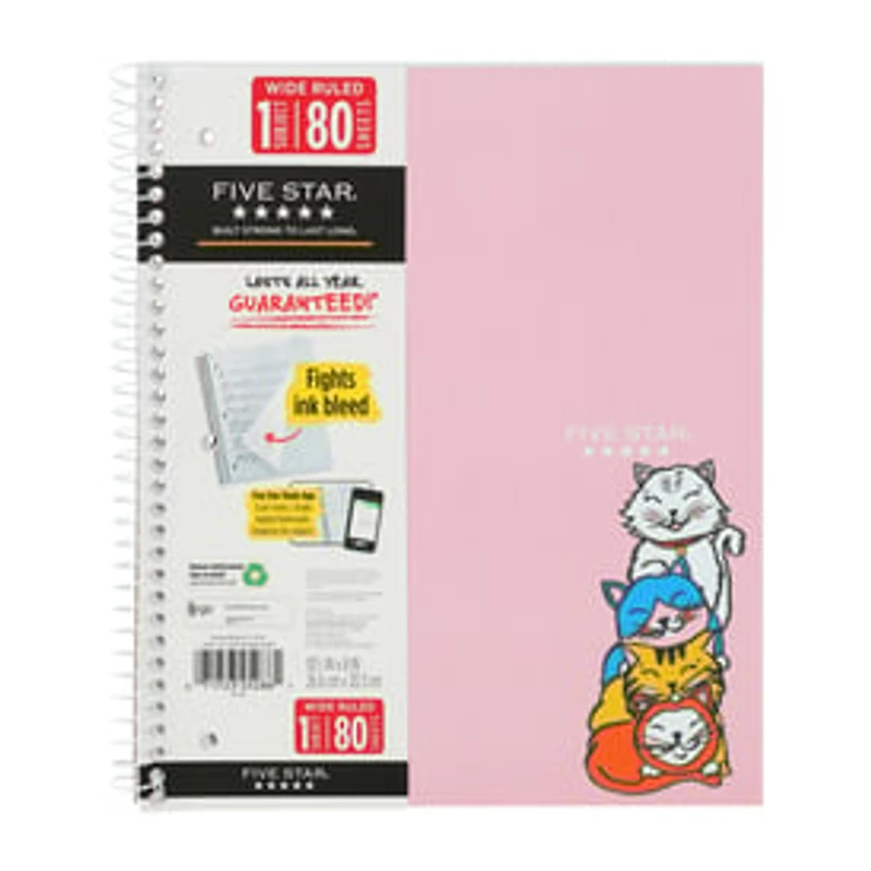 Five Star® Wide Ruled Notebook (Styles May Vary)